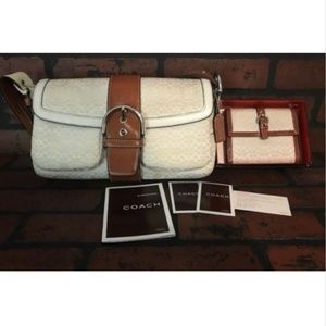 Coach Jacquard Handbag Purse & Wallet